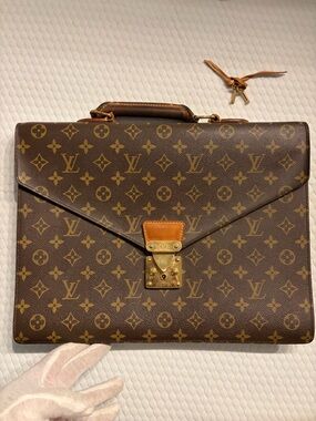 Louis Vuitton Monogram Briefcase in Brown and Tan